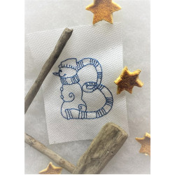 Stickdatei - Schneemann Alphabet Buchstabe B